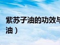 紫苏子油的功效与作用的功能与主治（紫苏子油）