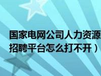 国家电网公司人力资源部招聘平台（国家电网公司人力资源招聘平台怎么打不开）