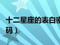 十二星座的表白密码是多少（十二星座恋爱密码）
