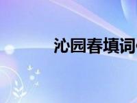 沁园春填词作品（沁园春填词）
