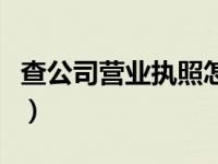查公司营业执照怎么查（如何查公司营业执照）