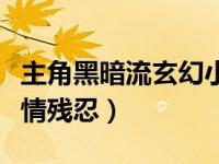 主角黑暗流玄幻小说（黑暗流小说主角冷酷无情残忍）