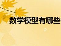 数学模型有哪些例子（数学模型有哪些）