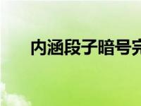 内涵段子暗号完整版（内涵段子暗号）