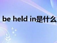 be held in是什么意思（held in customs）
