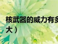 核武器的威力有多大平方（核武器的威力有多大）