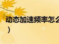 动态加速频率怎么开的（动态加速频率怎么开）