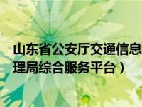 山东省公安厅交通信息综合服务平台（山东省公安厅交通管理局综合服务平台）