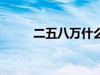 二五八万什么梗抖音（二五八万）