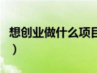 想创业做什么项目好呢（想创业做什么项目好）