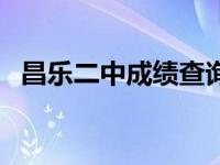 昌乐二中成绩查询网（昌乐二中成绩查询）