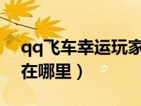 qq飞车幸运玩家2020（qq飞车幸运大富翁在哪里）