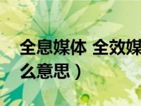 全息媒体 全效媒体什么意思（全息媒体是什么意思）