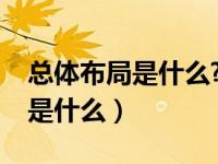 总体布局是什么?战略布局是什么（总体布局是什么）