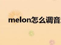 melon怎么调音质（melon怎么刷音源）