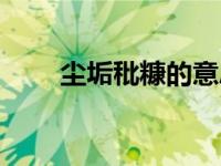 尘垢秕糠的意思（尘垢是什么意思）