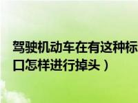 驾驶机动车在有这种标志的路口怎样通过最安全（在这种路口怎样进行掉头）