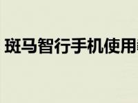 斑马智行手机使用教程（斑马智行使用教程）