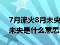 7月流火8月未央是什么意思（七月流火八月未央是什么意思）