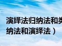 演绎法归纳法和类比法都是常见的（什么是归纳法和演绎法）
