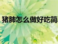 猪肺怎么做好吃简单易学（猪肺怎么做好吃）
