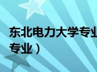东北电力大学专业录取分数线（东北电力大学专业）