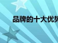 品牌的十大优势（什么叫做品牌优势）