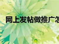 网上发帖做推广怎么发（如何发帖做推广）