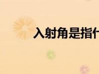 入射角是指什么的夹角（入射角）