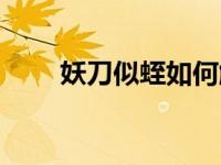 妖刀似蛭如何触发连斩（妖刀似蛭）