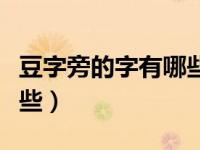 豆字旁的字有哪些适合取名（豆字旁的字有哪些）