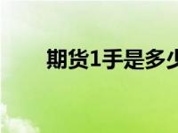 期货1手是多少吨（期货1手是多少）