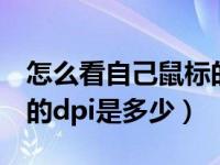 怎么看自己鼠标的dpi数值（怎么看自己鼠标的dpi是多少）