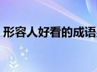 形容人好看的成语男的（形容人好看的成语）