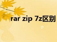 rar zip 7z区别（rar和zip有什么区别）