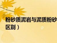 粉砂质泥岩与泥质粉砂岩区别（泥质粉砂岩与粉砂质泥岩的区别）
