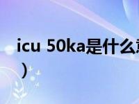 icu 50ka是什么意思（icu每晚的价格是多少）