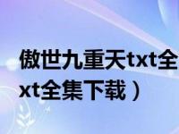 傲世九重天txt全集下载百度云（傲世九重天txt全集下载）