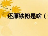 还原铁粉是啥（还原铁粉和铁粉的区别）