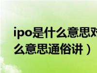 ipo是什么意思对企业有什么意义（ipo是什么意思通俗讲）