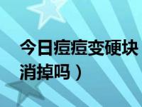 今日痘痘变硬块 怎么消除（痘痘变硬块还能消掉吗）