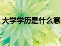 大学学历是什么意思（大学学历是什么学历）