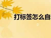 打标签怎么自动编号（打标签软件）