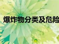 爆炸物分类及危险性（b站无法连接服务器）