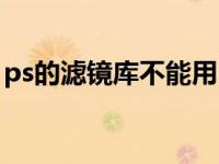 ps的滤镜库不能用（ps滤镜库为什么不能用）