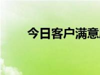 今日客户满意度评价（客户满意度）