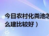 今日农村化粪池怎么建没有味（农村化粪池怎么建比较好）