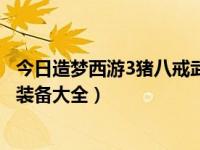 今日造梦西游3猪八戒武器大全（《造梦西游3》猪八戒所有装备大全）
