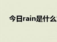 今日rain是什么意思（rain是什么意思）