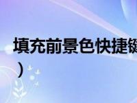 填充前景色快捷键是什么（填充前景色快捷键）